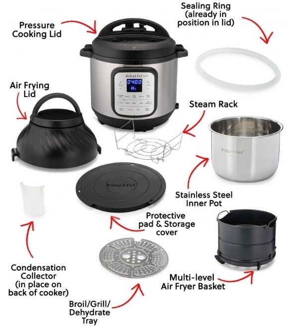 Instant Pot Duo Crisp + Air Fryer (11in1) 5,7 Liter